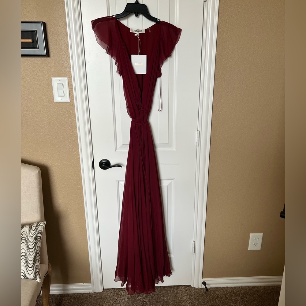 DVF Ox Blood Delancey Dress